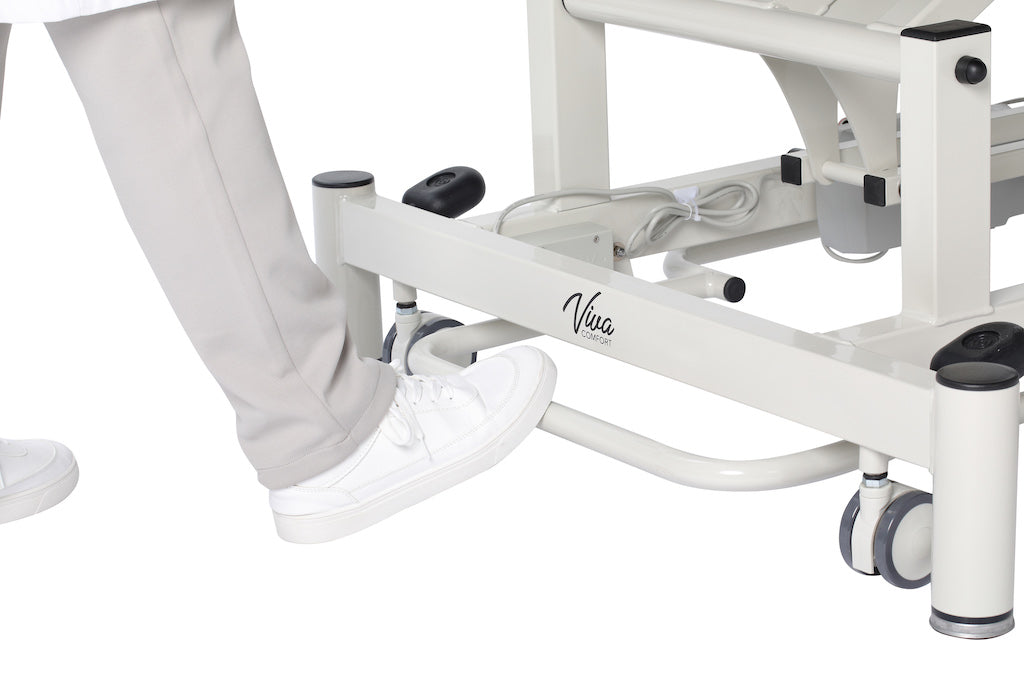 Bariatric Power Hi-Lo Table w/ Flat Top, Side Rails w/ Casters & Antimicrobial Upholstery for Physical Therapy