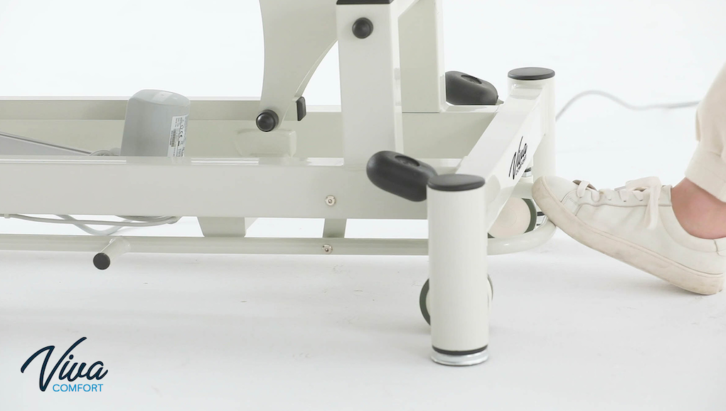 Power Hi-Lo Treatment Table w/ Flat Top, Casters, Side Rails & Antimicrobial Upholstery [Changing Table]
