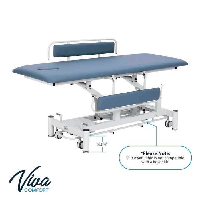 Power Hi-Lo Treatment Table w/ Flat Top, Casters, Side Rails & Antimicrobial Upholstery [Changing Table]