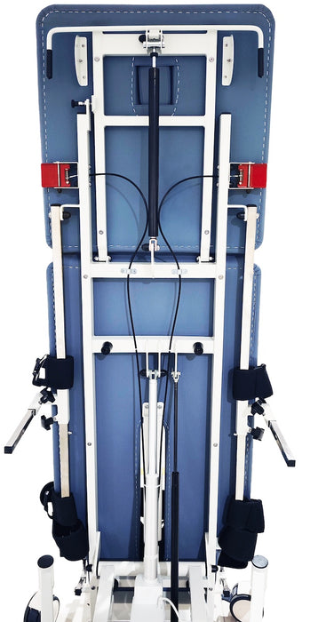 Power Hi-Lo Tilt Table w/ Adjustable Back, Footrest w/ Casters & Antimicrobial Upholstery for Physical Therapy