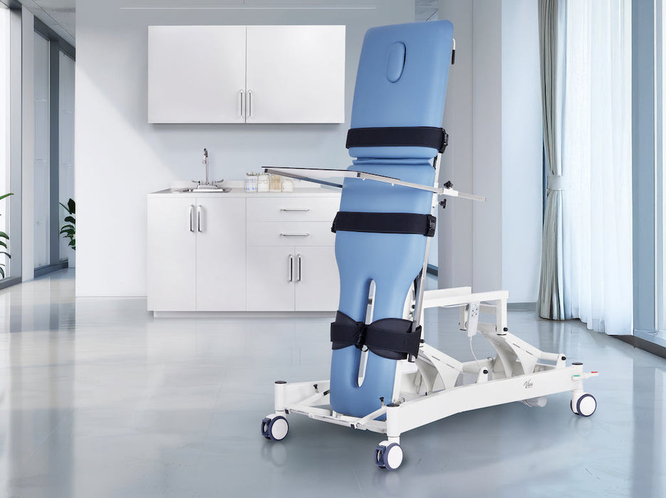 Power Hi-Lo Tilt Table w/ Adjustable Back, Footrest w/ Casters & Antimicrobial Upholstery for Physical Therapy