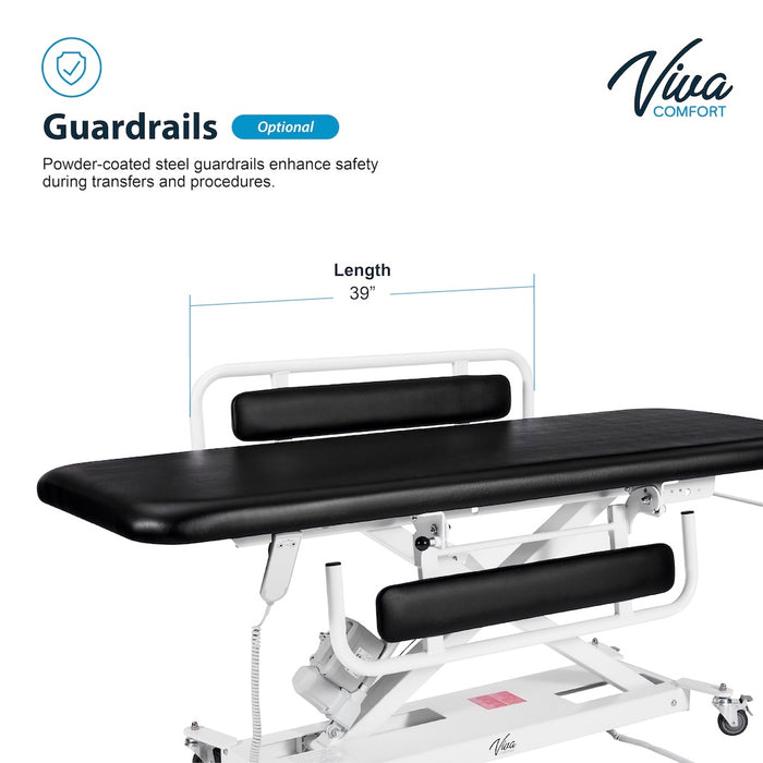 XRO Power Hi-Lo Exam Table, Open Base w/ Flat Top, Casters & Antimicrobial Upholstery