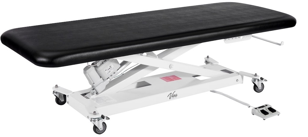 XRO Power Hi-Lo Exam Table, Open Base w/ Flat Top, Casters & Antimicrobial Upholstery