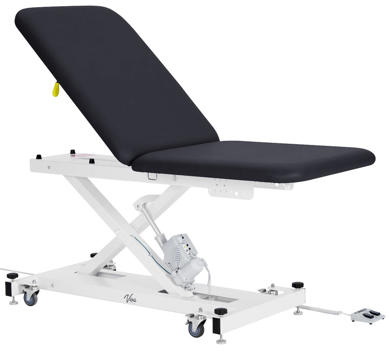 XRO Power Hi-Lo Exam Table. Open Base w/ Adjustable Back & Antimicrobial Upholstery. Black
