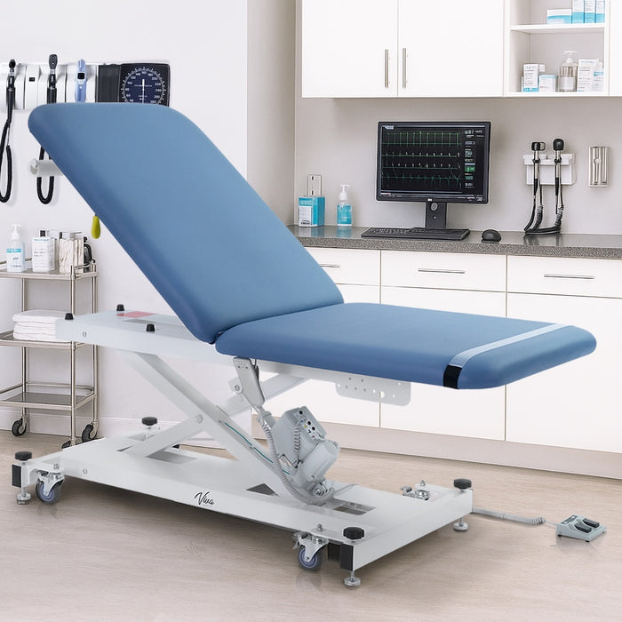 XRO Power Hi-Lo Exam Table. Open Base w/ Adjustable Back & Antimicrobial Upholstery
