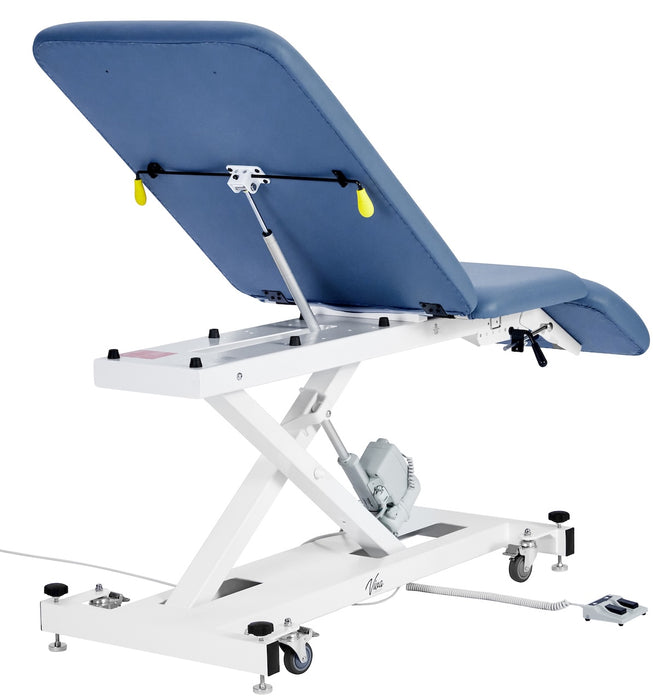 XRO Power Hi-Lo Exam Table. Open Base w/ 3-Section Top (Adjustable Back, Drop / Headrest Section & Antimicrobial Upholstery)