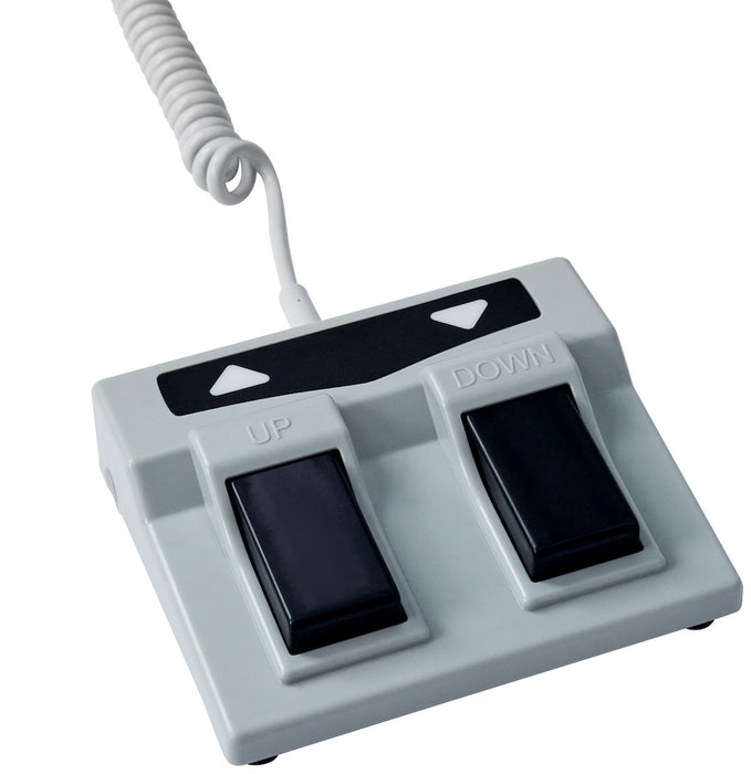 XRO Power Hi-Lo Exam Table. Open Base w/ 3-Section Top (Adjustable Back, Drop / Headrest Section & Antimicrobial Upholstery)