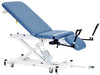 XRO Power Hi-Lo Exam Table. Open Base w/ 3-Section Top & Stirrups (Adjustable Back, Leg-Rest Drop Section, Casters & Antimicrobial Upholstery)
