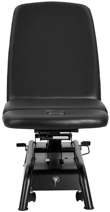 Atlas Power Hi-Lo Treatment Table, Open Base w/ Adjustable Back, Drop Section, Casters & Antimicrobial Upholstery