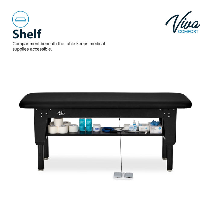 CareLift Bariatric Power Hi-Lo Table w/ Shelf. 72" x 30" (Antimicrobial Upholstery) for Physical Therapy