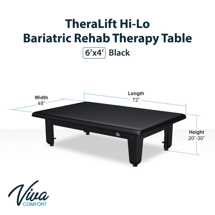 TheraLift Bariatric Power Hi-Lo Table (Antimicrobial Upholstery) for Physical Therapy