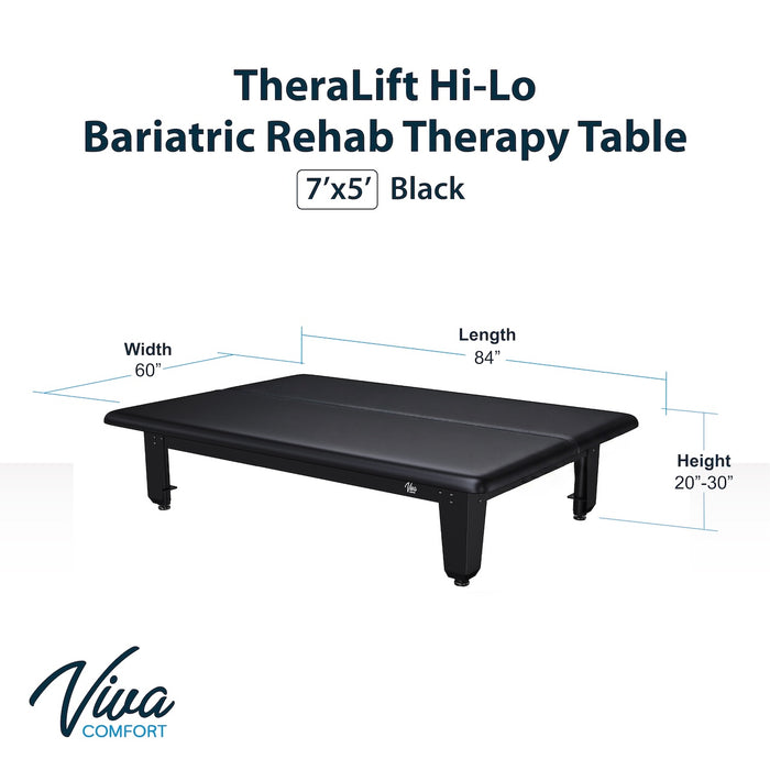 TheraLift Bariatric Power Hi-Lo Table (Antimicrobial Upholstery) for Physical Therapy