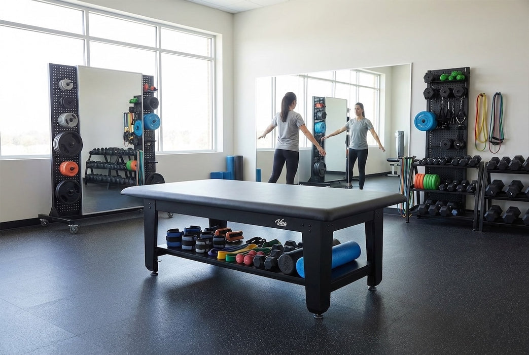 CareLift Bariatric Power Hi-Lo Table w/ Shelf. 72" x 30" (Antimicrobial Upholstery) for Physical Therapy