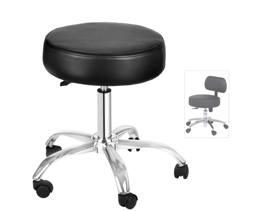 Pneumatic Height Adjustable Exam Stool w/ Backrest Option