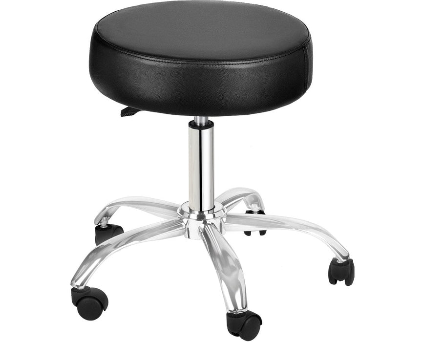 Pneumatic Height Adjustable Exam Stool - Black Upholstery