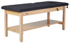 Aristo H-Brace Treatment Table w/ Shelf, Adjustable Back & Removable Face-Cushion. Bariatric [Black Antimicrobial Upholstery]