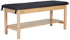 Aristo H-Brace Treatment Table. Flat Top w/ Shelf & Removable Face-Cushion [Black Antimicrobial Upholstery]