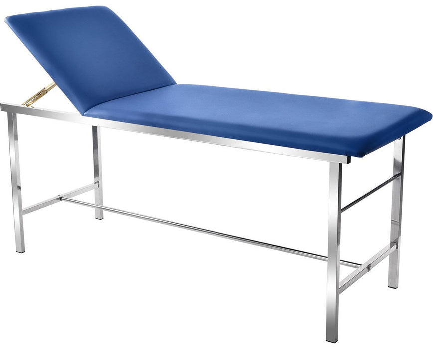 Treatment Table w/ Adjustable Back, Drawers & Paper Dispenser [Blue Upholstery]