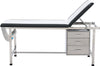 Treatment Table w/ Adjustable Back, Drawers & Paper Dispenser [Black Antimicrobial Upholstery]