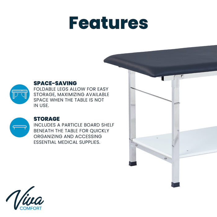 Treatment Table w/ Shelf & Adjustable Back