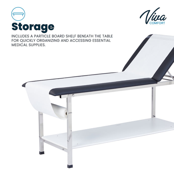 Treatment Table w/ Shelf & Adjustable Back