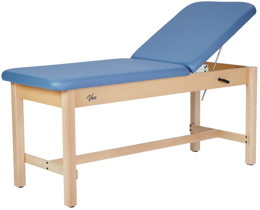 Aristo H-Brace Treatment Table w/ Adjustable Back [Blue Antimicrobial Upholstery]