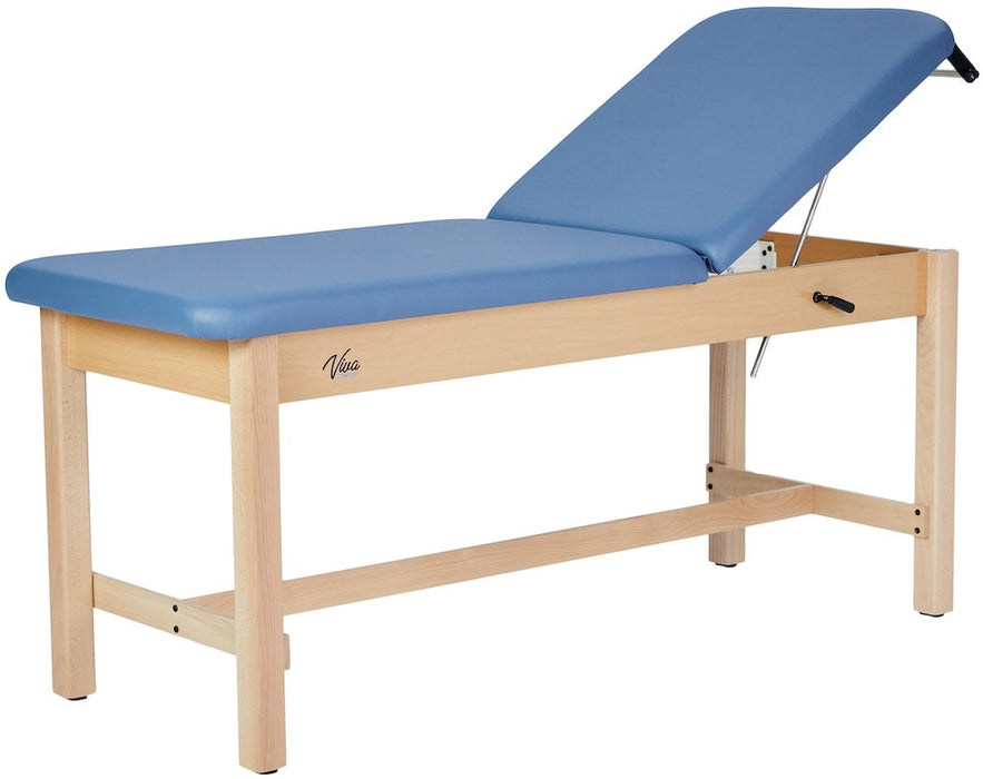 Aristo H-Brace Treatment Table w/ Adjustable Back [Blue Antimicrobial Upholstery]