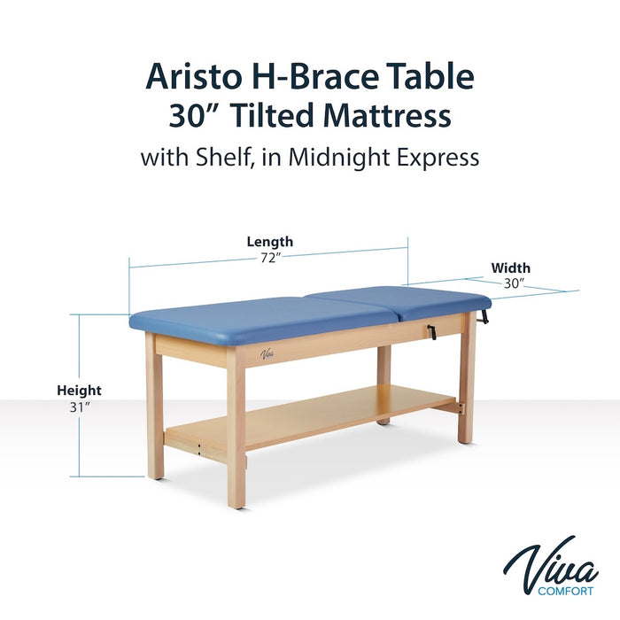 Aristo H-Brace Treatment Table w/ Shelf & Adjustable Back