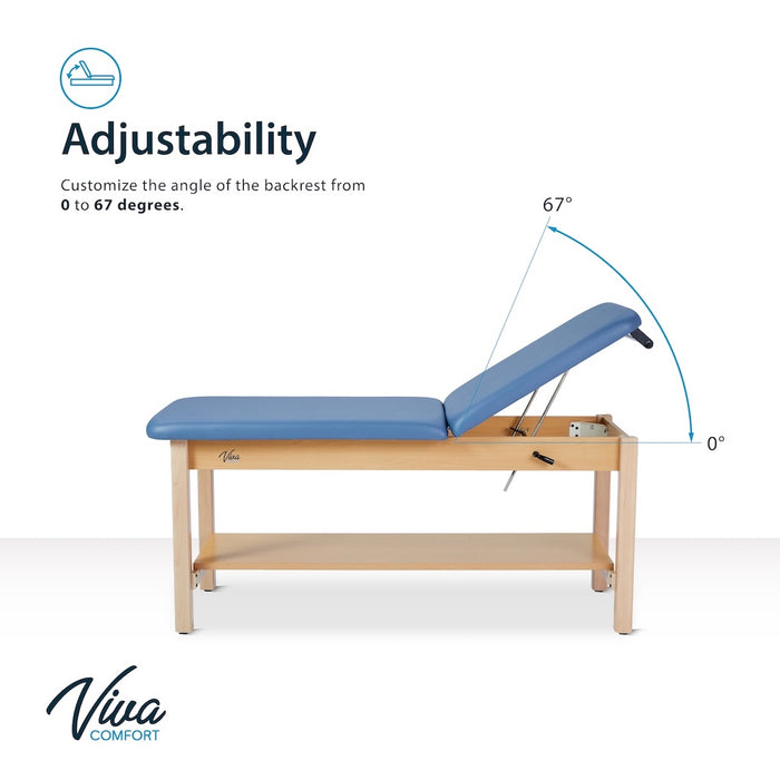 Aristo H-Brace Treatment Table w/ Shelf & Adjustable Back