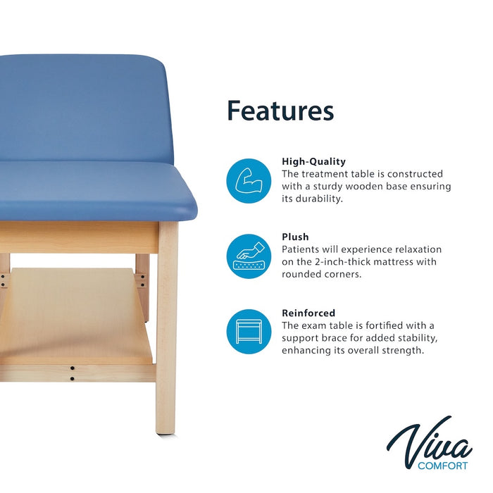 Aristo H-Brace Treatment Table w/ Shelf & Adjustable Back