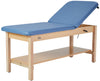 Aristo H-Brace Treatment Table w/ Shelf & Adjustable Back [Blue Antimicrobial Upholstery]