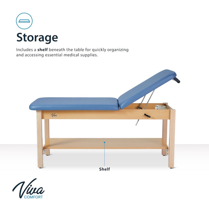 Aristo H-Brace Treatment Table w/ Shelf & Adjustable Back