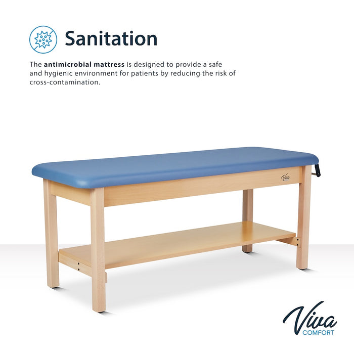 Aristo H-Brace Treatment Table. Flat Top w/ Shelf