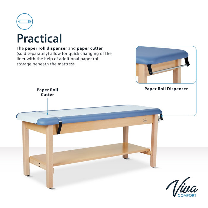 Aristo H-Brace Treatment Table. Flat Top w/ Shelf