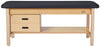 Aristo H-Brace Treatment Table. Flat Top w/ Shelf, Drawers & Antimicrobial Upholstery