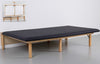 Bariatric Rehab Therapy Mat Table. Wall Mount w/ Flat Top [Black Antimicrobial Upholstery]