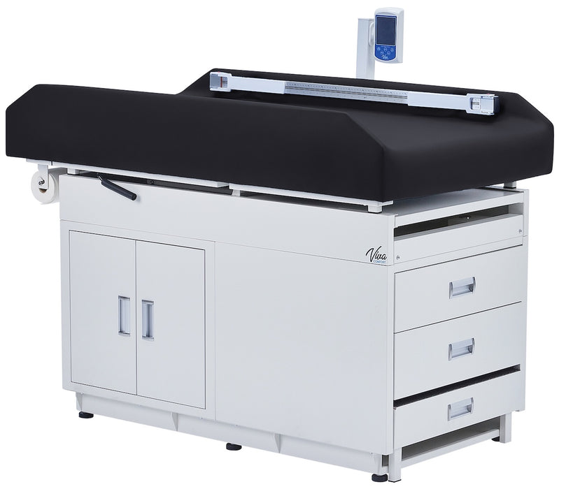 Grande Pediatric Cabinet Treatment Scale Table w/ 2 Doors & 2 Drawers. Antimicrobial Upholstery