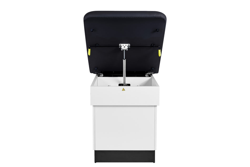 Slim Line Cabinet Exam Table w/ Adjustable Back, Step Stool & Antimicrobial Upholstery (Stirrups Option)