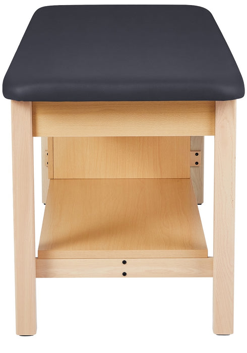Aristo H-Brace Treatment Table. Flat Top w/ Shelves & Antimicrobial Upholstery
