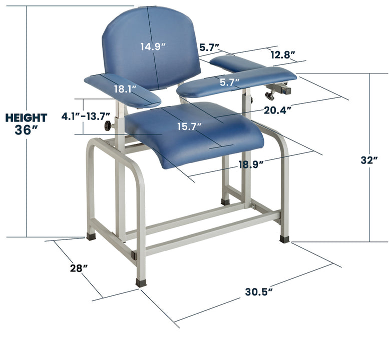 Padded Blood Drawing Chair [Drawer Option]