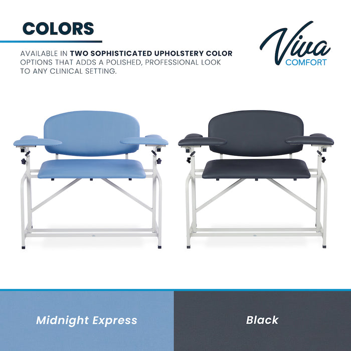 Bariatric Extra Tall & Extra Wide Blood Drawing Chair [Drawer Option]