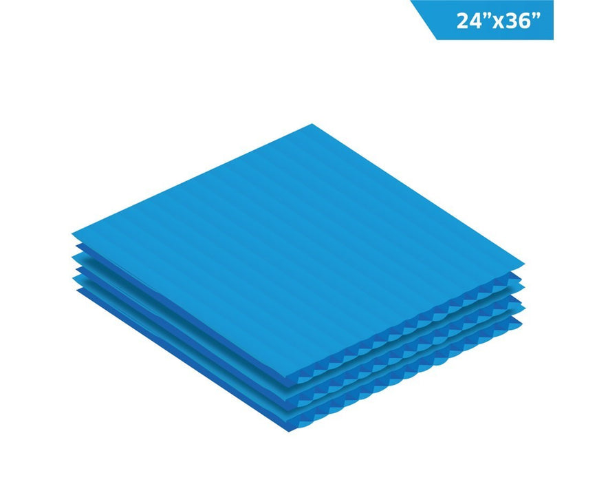 24" x 36" Blue Corrugated Plastic Sheet (24/pk)
