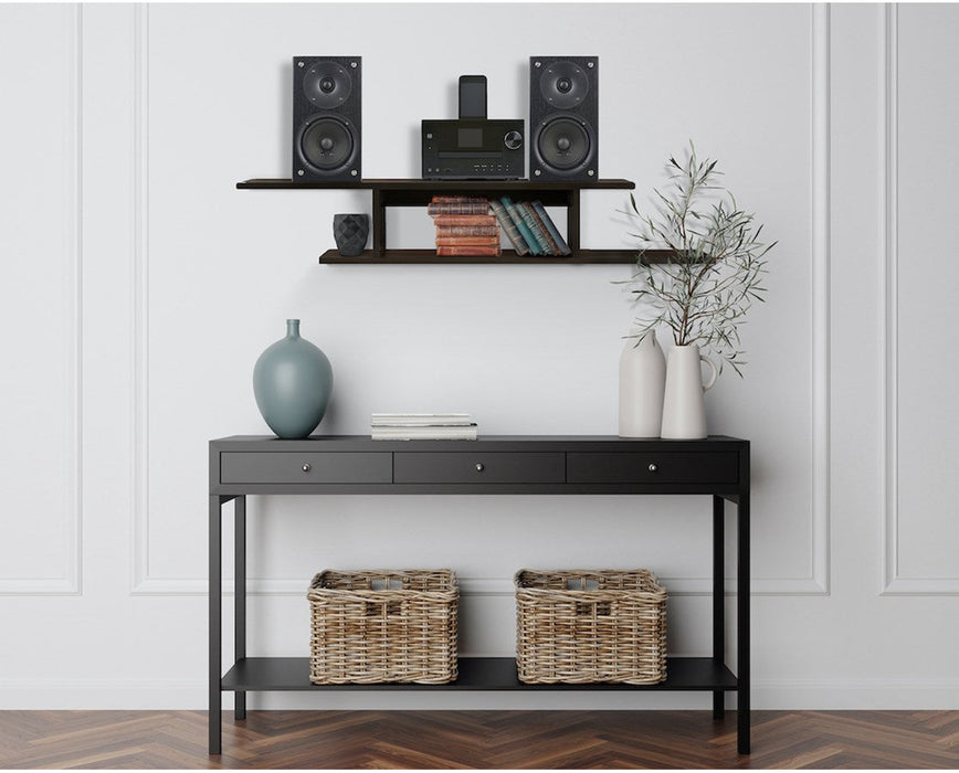 Asymmetrical Wall Mounted Media Shelving Unit