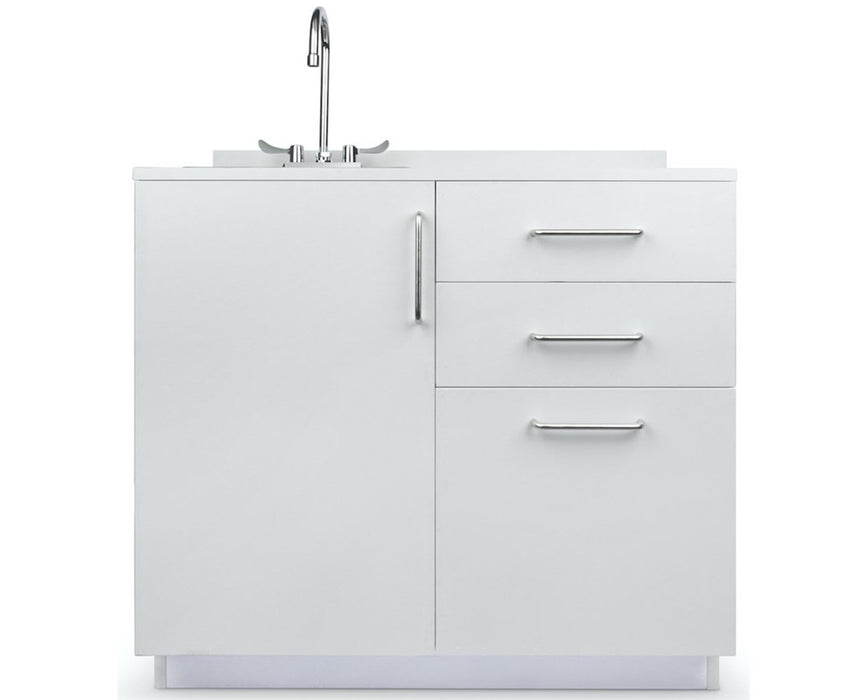 36"W Base Cabinet - 1 Door & 3-Drawers - Left Sink