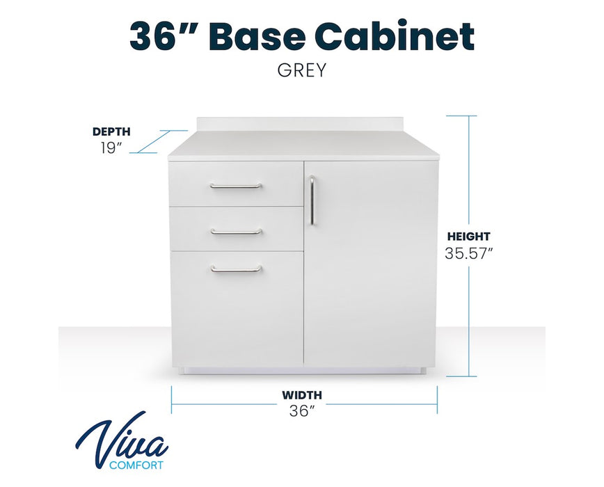 36"W Base Cabinet - 1 Door & 3-Drawers