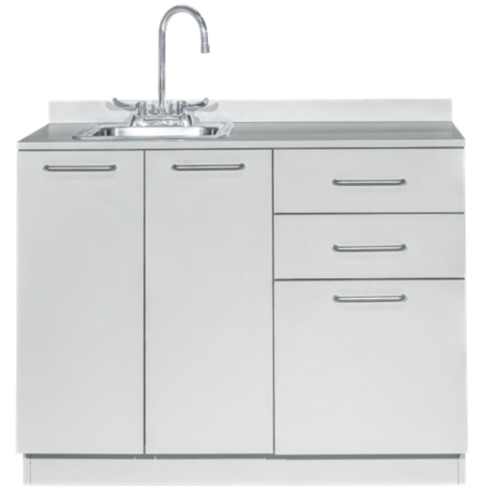 42"W Base Cabinet. 2 Doors & 3 Drawers. Left Sink [Assembly Required]