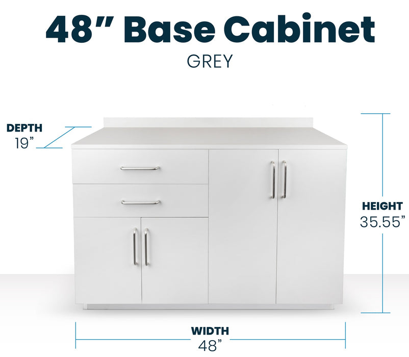 Wall & Base Cabinet Package (36"-48"W. Side Desk Option)
