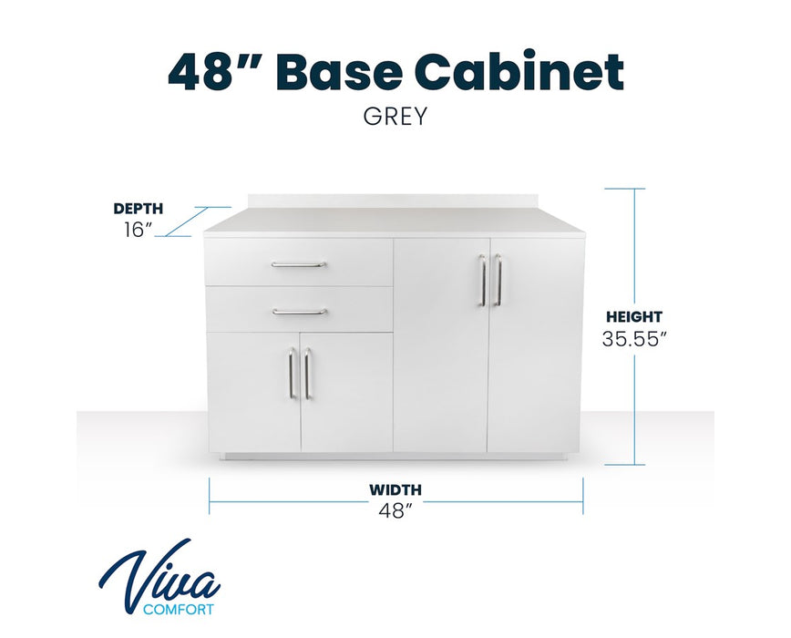 48"W Base Cabinet - 1 Door & 3-Drawers