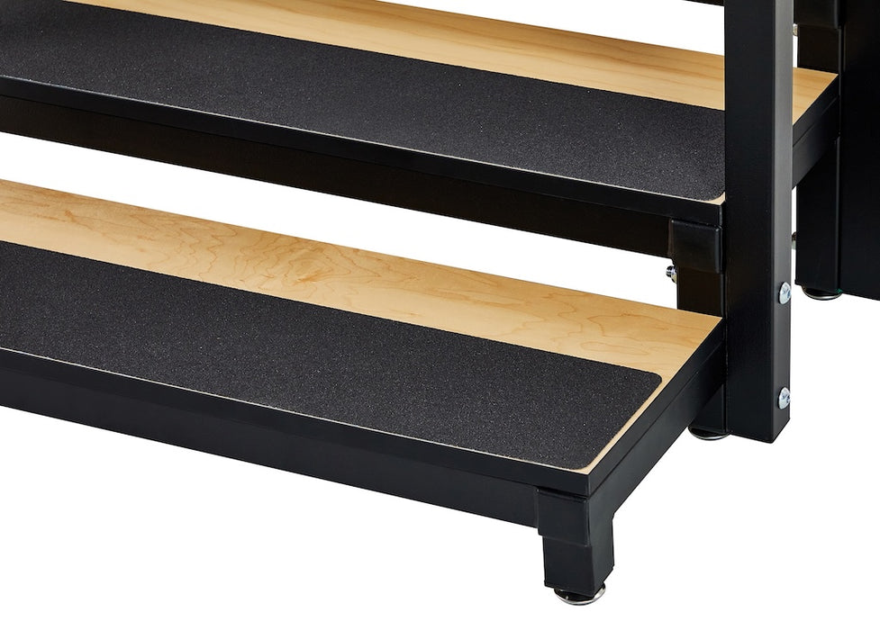 2 / 3-Step Steel Staircase w/ Height Adjustable Handrail for Physical Therapy
