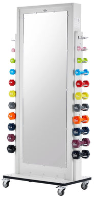 Mobile Weight Rack with Mirror